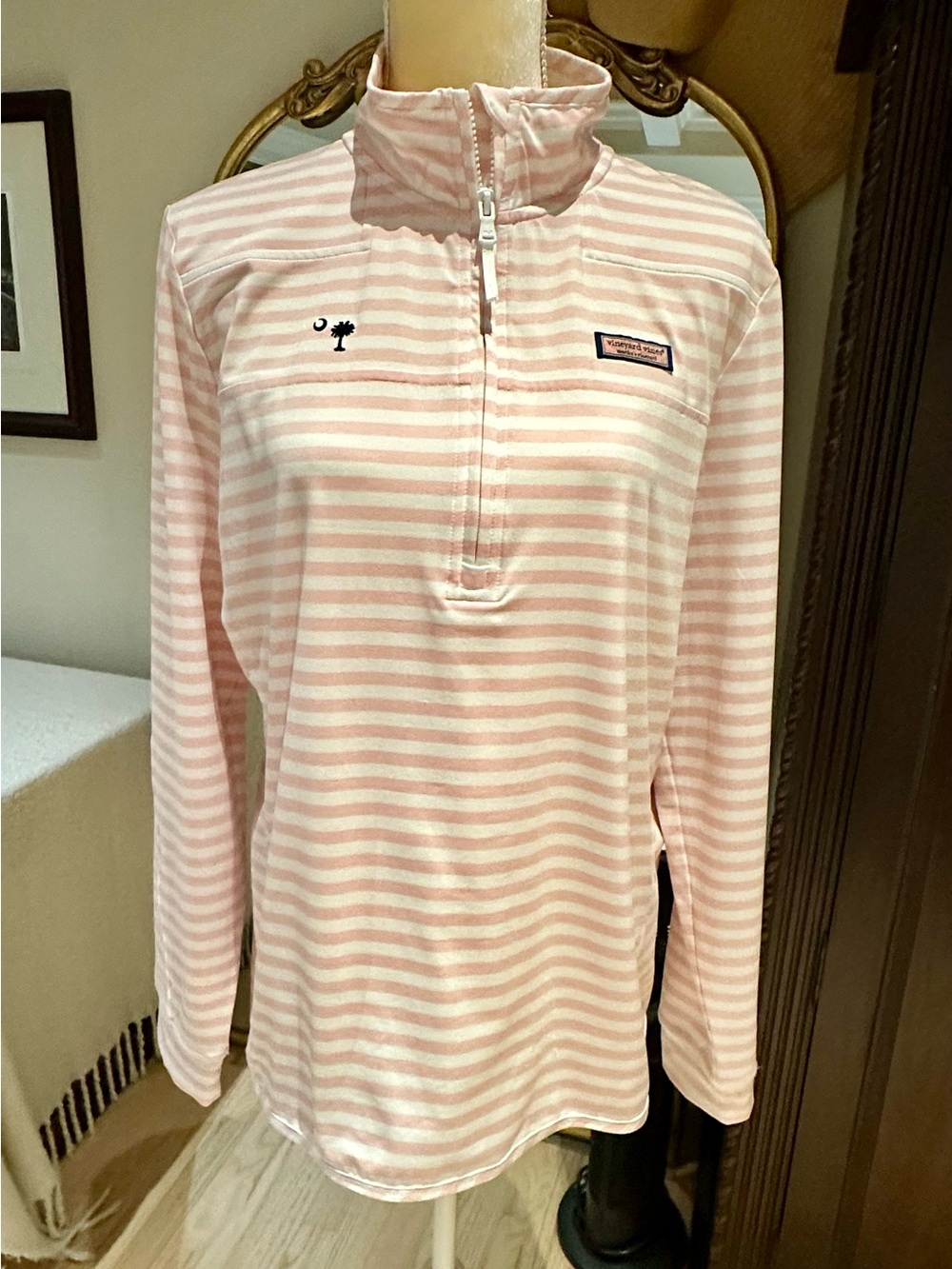 Vineyard Vines Pink and White Striped Shep Shirt